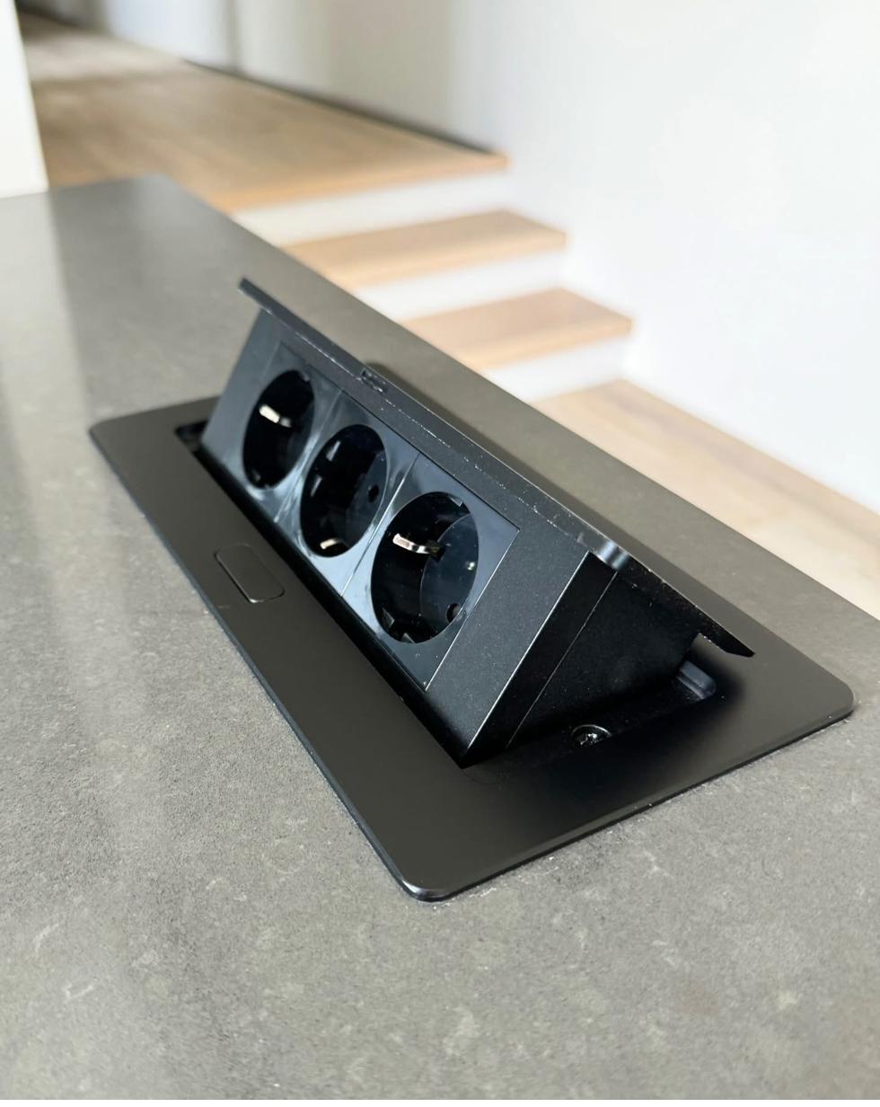 Detail of custom furniture hardware and finishing